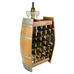 Reclaimed Wine Barrel 24 Bottle Wine Rack