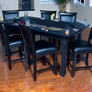 Burlington 3-in-1 Game Pub Table with 6 Chairs