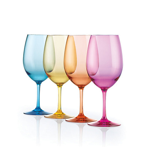 Indoor/Outdoor Mixed Color Wine Glasses (Set of 4) Wine Enthusiast