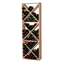 Redwood Modular Wine Rack Kit - 132 Bottle Solid Diamond Cube