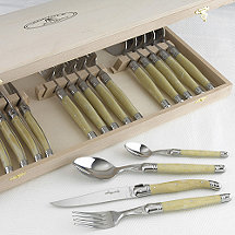 Jean Dubost Laguiole 24-Piece Flatware Set (Pearlized Ivory)