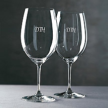 Personalized Riedel Vinum Cabernet / Merlot / Bordeaux Wine Glasses (Script) (Set of 2)