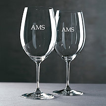Personalized Riedel Vinum Cabernet / Merlot / Bordeaux Wine Glasses (Block) (Set of 2)