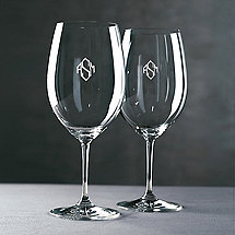 Monogrammed Riedel Vinum Bordeaux Wine Glasses (Set of 2)