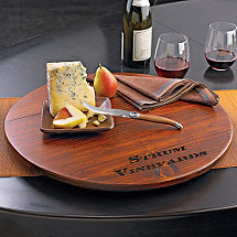 Personalized Wine Barrel Lazy Susan