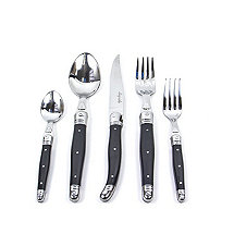 Jean Dubost Laguiole 5-Piece Flatware Set (Black)