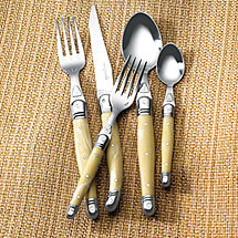 Jean Dubost Laguiole 5-Piece Flatware Set (Pearlized Ivory)