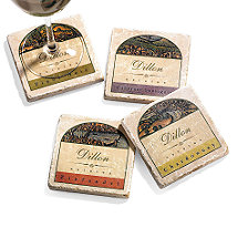 Personalized Italian Marble Coaster Set (Set of 4)
