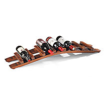 Vintage Oak 7 Bottle Tabletop Wine Rack
