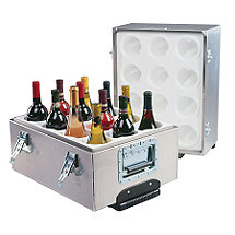12-Bottle Aluminum Travel Wine Safe