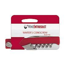 Wine Enthusiast Waiter Style Corkscrew (Burgundy)