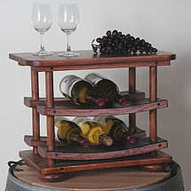 8 Bottle Barrel Stave Wine Rack