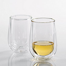 Steady-Temp Double Wall Chardonnay/Chablis Stemless Wine Glasses (Set of 2)