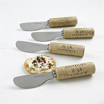 Wine Cork Cheese Spreaders (Set of 4)