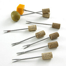 Wine Cork Cocktail Picks (Set of 8)