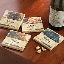 Personalized Vineyard Coasters (Set of 4)