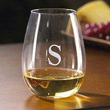 Personalized U Chardonnay Stemless Wine Glasses
