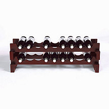 18 Bottle Stackable Wine Rack Kit (Mahogany)