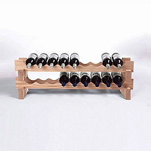 18 Bottle Stackable Wine Rack Kit (Natural)