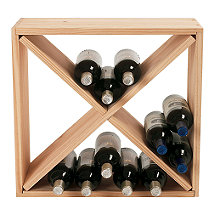 24 Bottle Compact Cellar Cube Wine Rack (Natural)