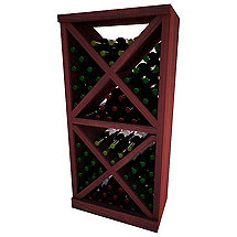 Napa Vintner Stackable Wine Rack - Solid Diamond Cube w / Face Trim