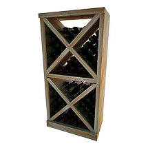 Napa Vintner Stackable Wine Rack - Solid Diamond Cube w / Face Trim