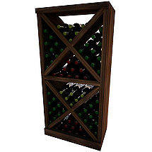 Napa Vintner Stackable Wine Rack - Solid Diamond Cube w / Face Trim