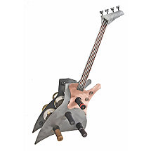 Rock Guitar Wine Bottle Sculpture