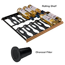 EuroCave Convenience Pack - 12 Main du Sommelier Rolling Shelves & 2 Universal Charcoal Filters (Performance & Comfort Series) (Beech)