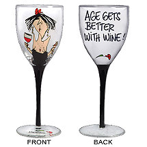 Age Gets Better with Wine! Party Girl Wine Glass