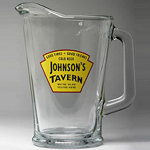 Personalized Yellow Tavern Beer Pitcher