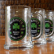 Personalized Irish Pub Beer Mugs (Set of 4)
