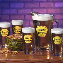 Personalized Yellow Tavern Beer Set (1 Pitcher & 4 Glasses)