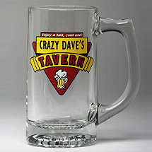 Personalized Red Tavern Beer Mugs (Set of 4)