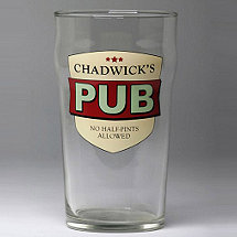 Personalized No Half-Pints Allowed Beer Glasses (Set of 4)