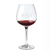 Monogrammed Fusion Classic Pinot Noir Wine Glasses (Set of 4)