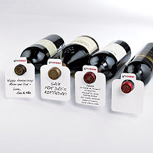 White Reusable Wine Bottle Tags