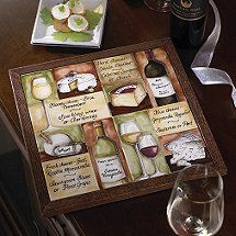 Wine and Cheese Pairings Tile Board