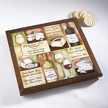 Personalized Wine and Cheese Pairings Tile Board