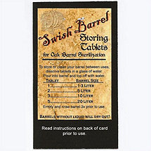 Mini Oak Wine Barrel Storing & Cleaning Tablets (Set of 5)