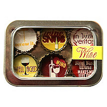 Recycled Bottle Cap Magnets (Wine)