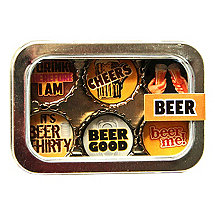 Recycled Bottle Cap Magnets (Beer)