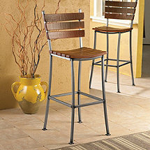 Vintage Oak Wine Bar Stool