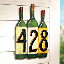 Wine Bottle House Numbers