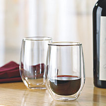 Steady-Temp Double Wall Cabernet Stemless Wine Glasses (Set of 4)