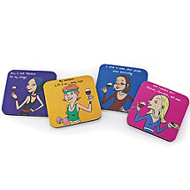 Party Girl Coasters (Set of 4)