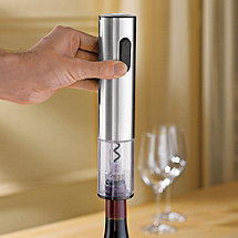 Electric Blue Push-Button Corkscrew (Stainless Steel)