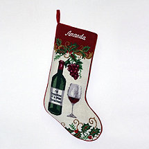 Personalized Wine Christmas Stocking
