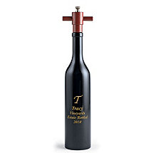Personalized Wine Bottle Pepper Mill (Ebony)