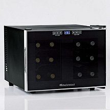 Wine Enthusiast Silent 12 Bottle Dual Zone Touchscreen Wine Refrigerator